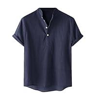 Algopix Similar Product 15 - Mens Casual Linen Polo Shirts Classic