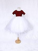 Algopix Similar Product 16 - Black Red Plaid 2 Layer White Tulle