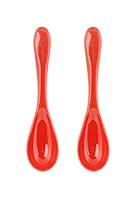 Algopix Similar Product 9 - Kikkerland Clip Spoon, Red, Set Of 2,
