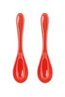 Algopix Similar Product 18 - Kikkerland Clip Spoon, Red, Set Of 2,