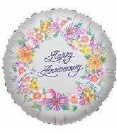 Algopix Similar Product 9 - 18" Happy Anniversary Floral Wreath