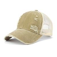 Algopix Similar Product 8 - Dultua Baseball Cap Khaki Distressed