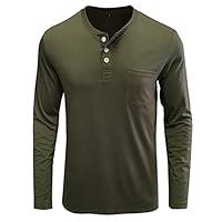 Algopix Similar Product 18 - Mens Henley Shirt Lightweight