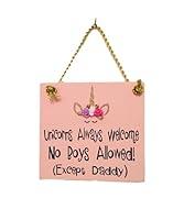 Algopix Similar Product 17 - Unicorns Welcome  Wooden Door Sign