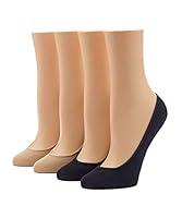 Algopix Similar Product 13 - HUE womens Hidden Cotton Socks 4 Pair