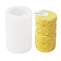 Algopix Similar Product 9 - Swirl Flowers Cylinder Candle Silicone