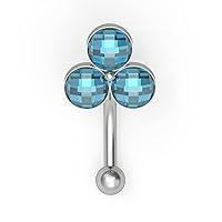 Algopix Similar Product 3 - CZ Eyebrow Jewelry Titanium Rook