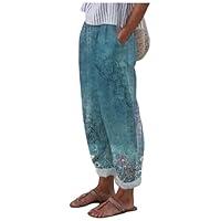 Algopix Similar Product 3 - Womens Casual Linen Pants High Waist