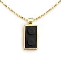 Algopix Similar Product 7 - Twin Brick Charm with 18K Gold Plated