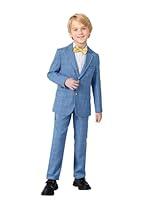 Algopix Similar Product 4 - Yanlu Formal Dress Slim Fit Boys Plaid