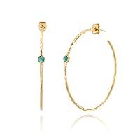 Algopix Similar Product 8 - Blue Simulated Turquoise Gold Plated
