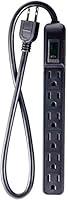 Algopix Similar Product 14 - 6-Outlet Mini Surge Protector, (Black)