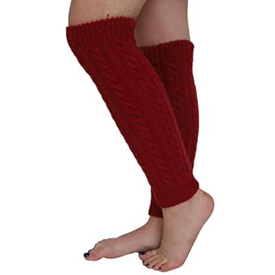 PHOGARY 2 Pairs Knitted Yoga Socks Leg Warmers Women Winter Warm