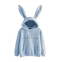 Algopix Similar Product 16 - Unique Rabbit Hoodie for Women Cute