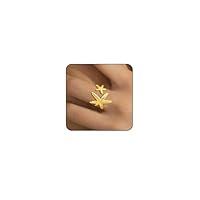 Algopix Similar Product 14 - Gold Starfish Ring Adjustable Chunky