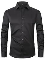 Algopix Similar Product 4 - corfty Men Long Sleeve Dress Shirt 