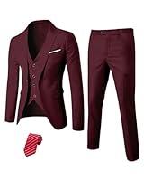 Algopix Similar Product 17 - MYS Mens Blazer Vest Pants Set One