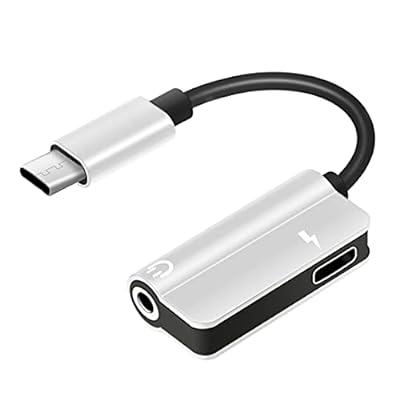 2in1 Type-C USB C to 3.5mm AUX Audio Headphone Jack Adapter Charger Cable  Wire
