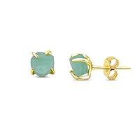 Algopix Similar Product 4 - raw natural citrine stud earring with