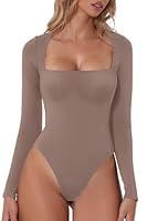 Algopix Similar Product 9 - QINSEN Bodysuit for Women Curved