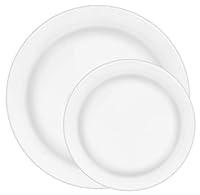 Algopix Similar Product 2 - 60 Premium Plastic Plates for Dinner