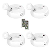 Algopix Similar Product 20 - Olafus 4 Pack Wireless Spotlight Indoor