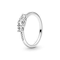 Algopix Similar Product 3 - PANDORA Jewelry Clear ThreeStone Cubic