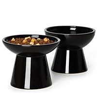 Algopix Similar Product 1 - YauYik Extra Wide Raised Cat Food Bowl