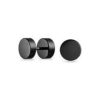 Algopix Similar Product 15 - Black Bar Bell 8 MM Round Illusion Faux