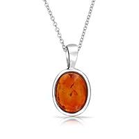 Algopix Similar Product 17 - Simple Plain Oval Honey Amber Bezel Set