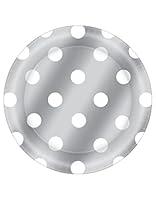 Algopix Similar Product 9 - Amscan Metallic Dot Round Paper Plates