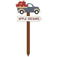 Algopix Similar Product 4 - Charming Apple Orchard Truck Yard Stake