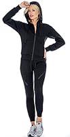 Algopix Similar Product 10 - 9 Crowns Womens Slim FIt Moto Tracksuit