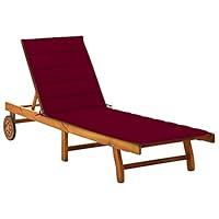 Algopix Similar Product 19 - Patio Sun Lounger with Cushion Solid