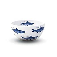 Algopix Similar Product 11 - Caskata School of Fish Blue Bowl