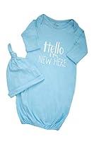 Algopix Similar Product 15 - Baby Be Mine Newborn Gown and Hat Set