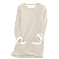 Algopix Similar Product 11 - Binmer Womens Sherpa Lined Sweatshirts