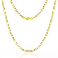 Algopix Similar Product 15 - Waitsoul Mens Gold Figaro Chain with