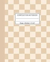 Algopix Similar Product 15 - Wide Ruled Composition Notebook Beige