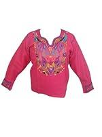 Algopix Similar Product 3 - Mexican Embroidered Cotton Blouse 34