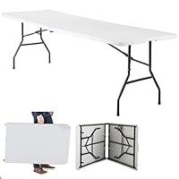 Algopix Similar Product 12 - Dkelincs 8 Foot Folding Table Portable