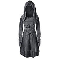 Algopix Similar Product 3 - Hooded Medieval Dress Cloak Hoodie