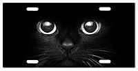 Algopix Similar Product 13 - Black Cat Eyes Vanity License Plate