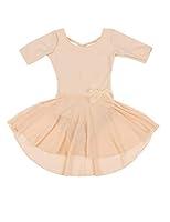 Algopix Similar Product 4 - Leveret Kids Girls Skirt Leotard Beige
