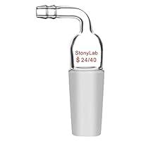 Algopix Similar Product 4 - StonyLab Glass Bent Inlet Adapter with