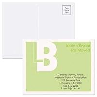 Algopix Similar Product 7 - Green Metro New Address Postcards  Set