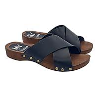 Algopix Similar Product 20 - Womens clogs with crossed leather
