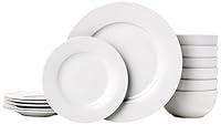 Algopix Similar Product 11 - Amazon Basics 18Piece White Dinnerware