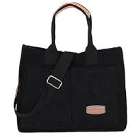 Algopix Similar Product 13 - Womens Corduroy Tote Bag with Pockets