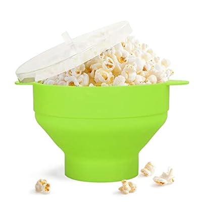 The Original Popco Silicone Microwave Popcorn Popper with Handles | Popcorn Maker | Collapsible Popcorn Bowl | BPA Free and Dishwasher Safe | 15